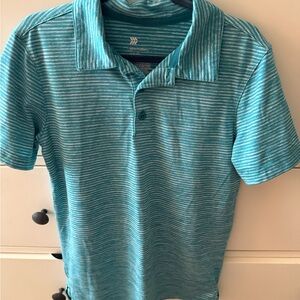 All in Motion Teal Striped Polo Shirt